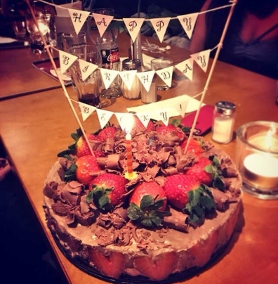 Chocolate Strawberry Cheesecake for Becky's 30th Birthday